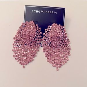Pink rhinestone earrings